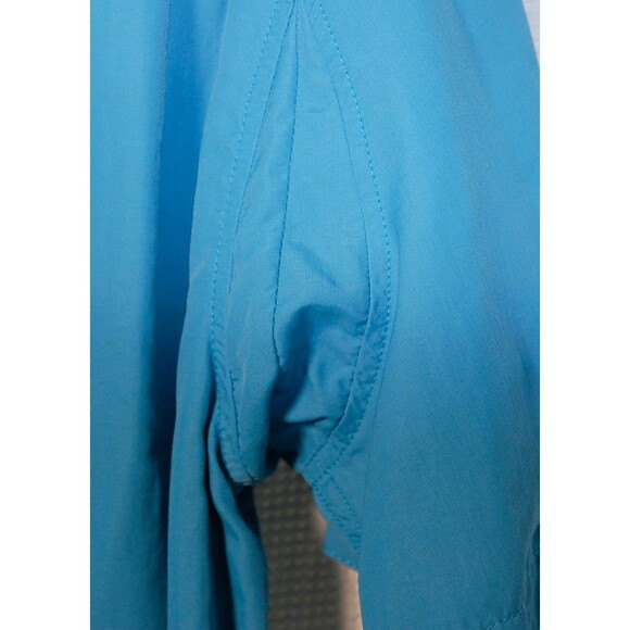 Duluth Trading Company Outdoor Nylon Shirt Button Up Blue Sz L - Picture 4 of 6